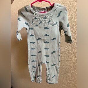 Kate Quinn One Piece Trucks Blue Size Organic Cotton 6-12 Months